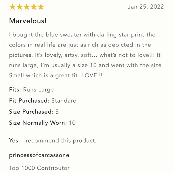 LAST CALL Anthropologie Pilcro V-Neck Navy Star Print Cashmere Sweater NWT XS/S - Picture 5 of 11